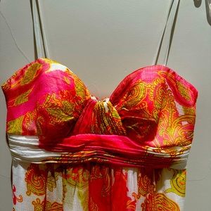 Shimmer in strapless Aidan long Gown!